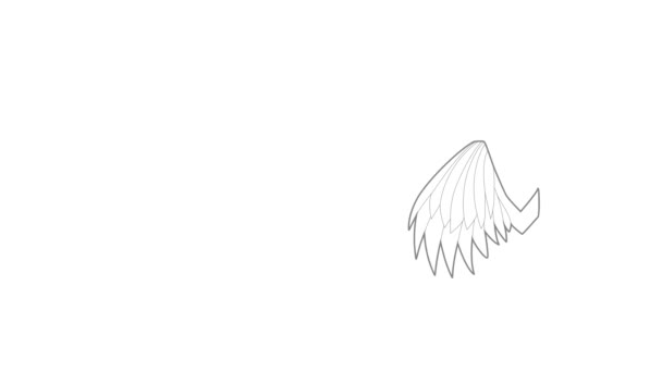 天使の翼のアイコンアニメーション — ストック動画