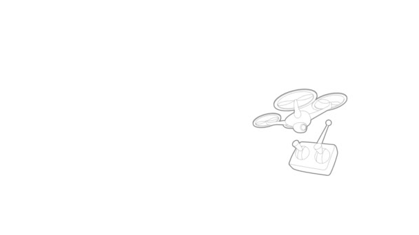 Animacja ikony śmigłowca Rc — Wideo stockowe