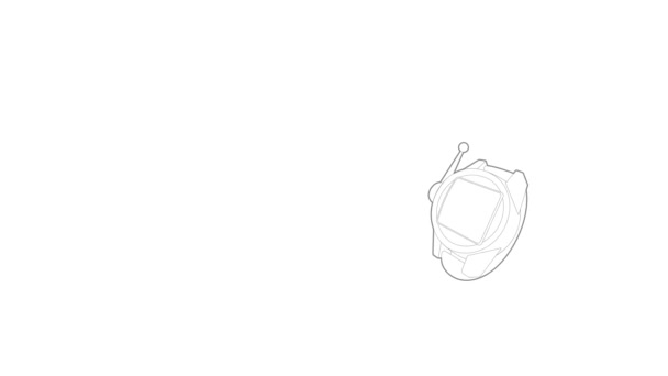 Шпигунський наручний годинник анімація піктограми — стокове відео
