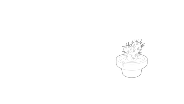 Cactus pictogram animatie — Stockvideo