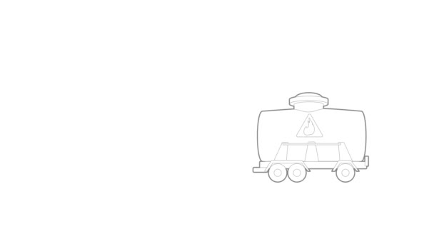 Demiryolu tankı simgesi canlandırması — Stok video