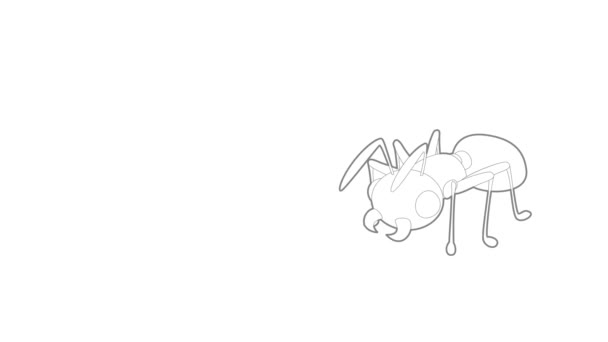 Ant pictogram animatie — Stockvideo