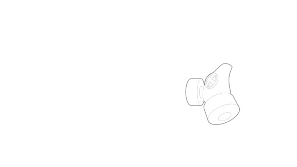 Animacja ikony respiratora — Wideo stockowe