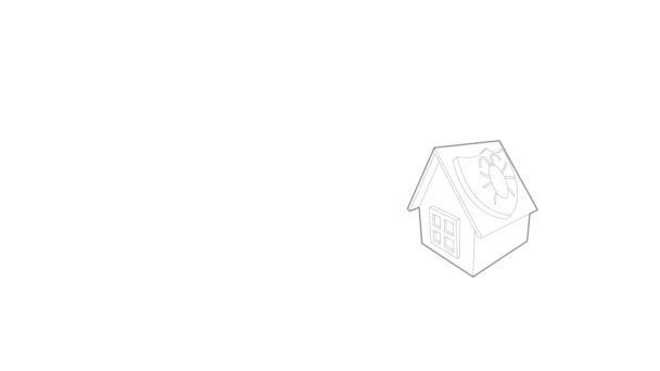 Desinfecção casa ícone animação — Vídeo de Stock