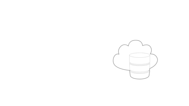 Große Cloud-Datenbank-Icon-Animation — Stockvideo