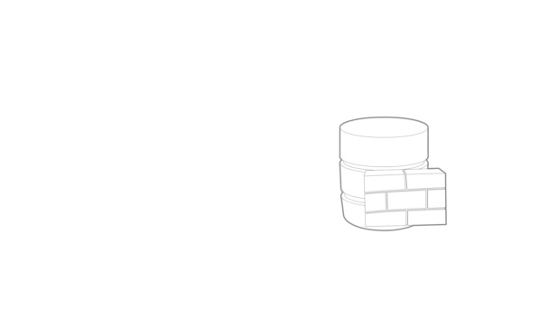 Niet beschikbaar database pictogram animatie — Stockvideo