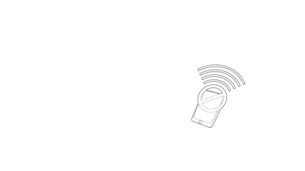 Gadget no wi-fi icon animation — Stock Video