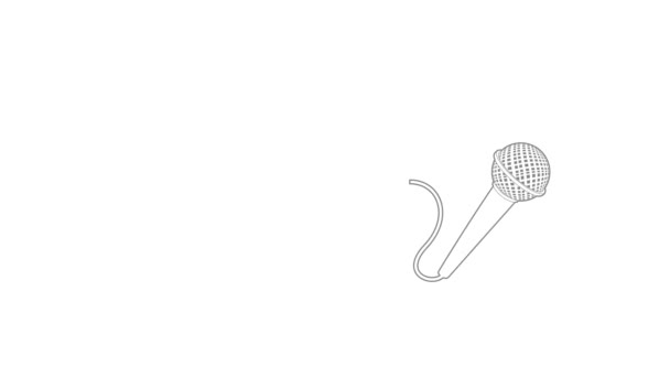 Microphone icon animation — Stock Video