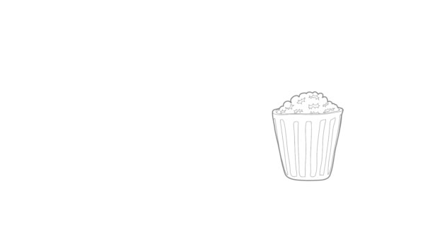 Popcorn animation icône — Video