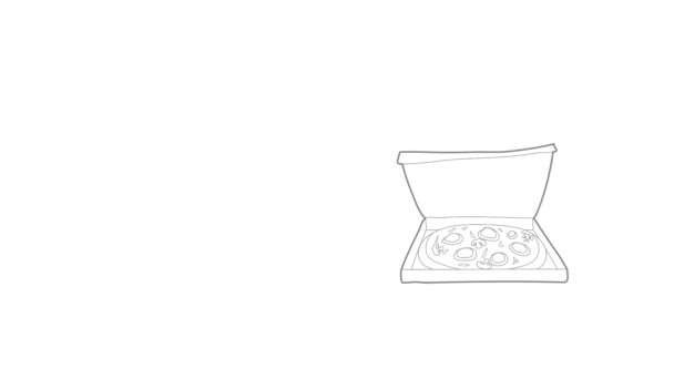 Animation zur Pizza-Ikone — Stockvideo