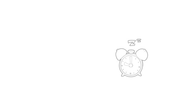 Alarma reloj icono animación — Vídeos de Stock