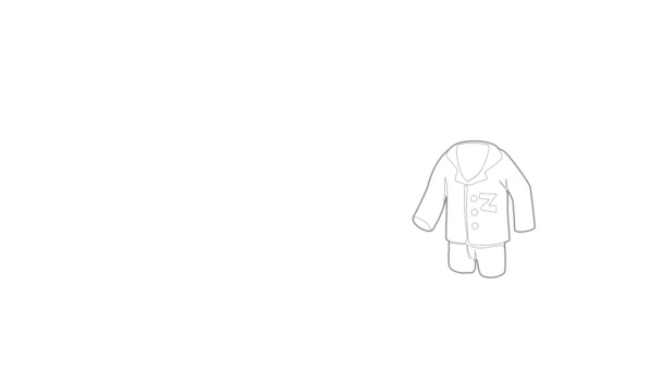 Pajamas ikon animation — Stockvideo