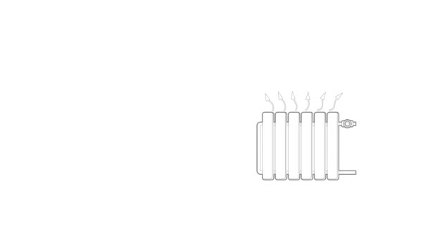 Verwarming batterij pictogram animatie — Stockvideo