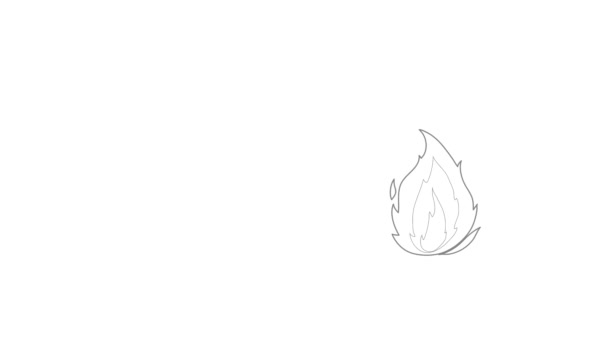 炎のアイコンアニメーション — ストック動画