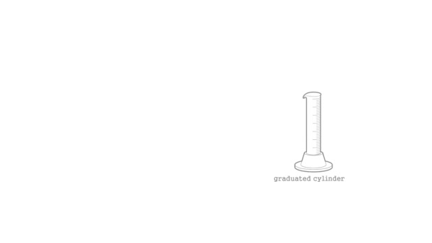 Graduierte Zylindersymbolanimation — Stockvideo