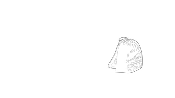 Ikona plecaka sportowego animacja — Wideo stockowe