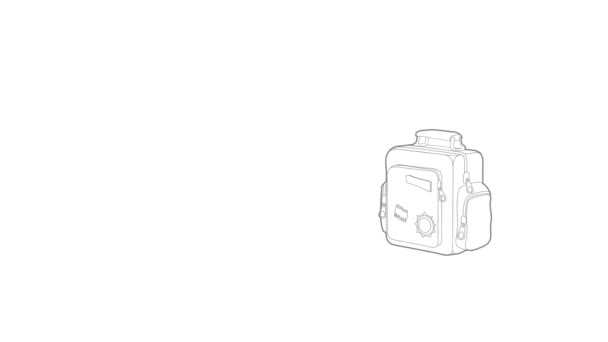 Boy school bag icon animation — Stock Video