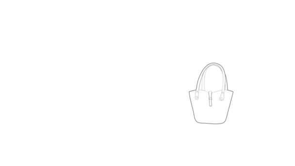 Mujer bag icon animación — Vídeo de stock