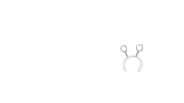 Diadema con orejas icono de animación — Vídeo de stock