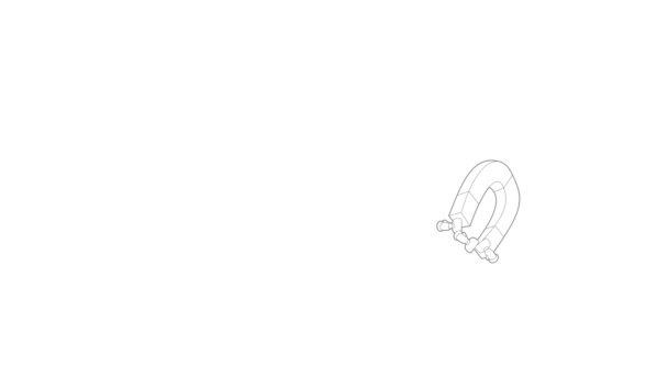 Magnet kreslí animaci ikon pro různé osoby — Stock video