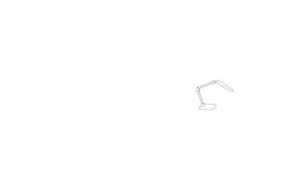 Lâmpada de mesa elétrica ícone animação — Vídeo de Stock
