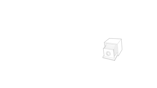 Retrokamera ikon animation — Stockvideo