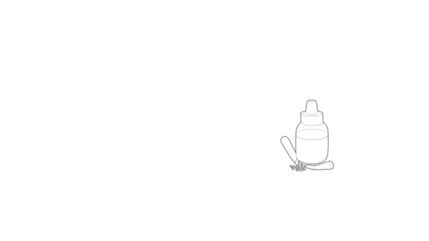 Doplňte animaci lahvičky a ikony cigaret — Stock video