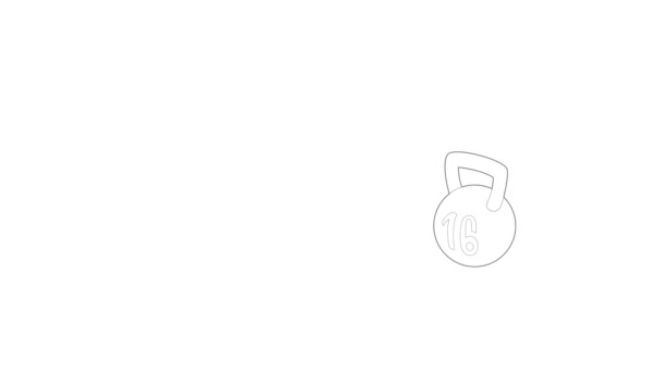 Animación icono Kettlebell — Vídeo de stock