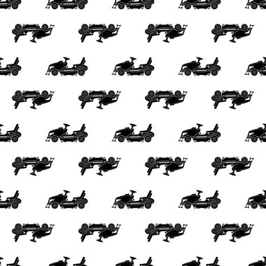 Çekici çim biçme makinesi desensiz vektör