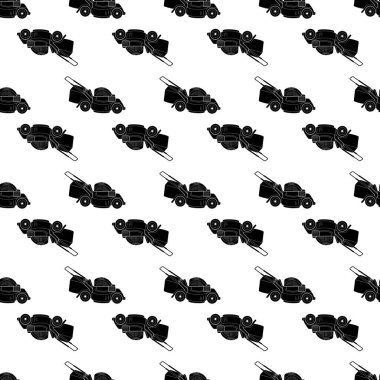 Çim biçme makinesi desenli kusursuz vektör