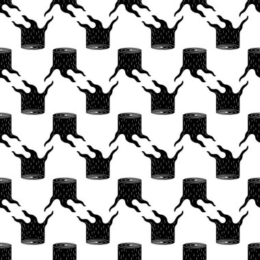 Taze testere gövdesi deseni dikişsiz vektör
