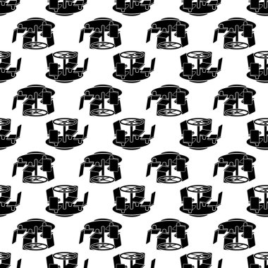 Avlu atlıkarınca desenli dikişsiz vektör