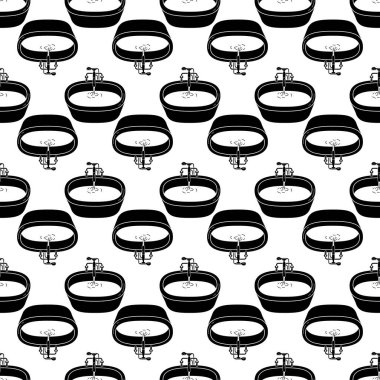 Tam su küveti şablonu dikişsiz vektör