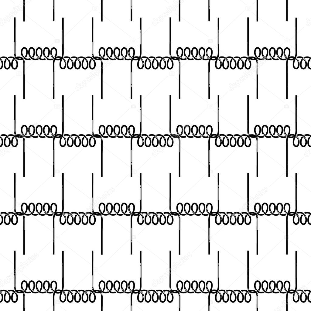 Metal spring pattern seamless background texture repeat wallpaper geometric vector