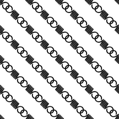 Kanca metali yay desenli dikişsiz vektör