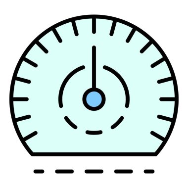 Otomatik hız göstergesi renk ana hatları vektörü