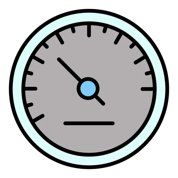 Race snelheidsmeter pictogram kleur omtrek vector — Stockvector