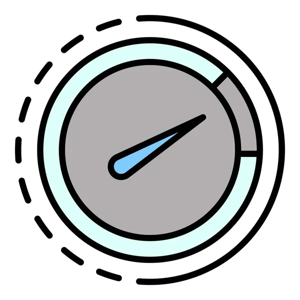 Aandrijving tachometer pictogram kleur omtrek vector — Stockvector