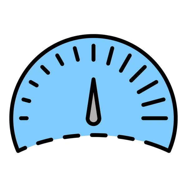 Contrôle indicateur de vitesse icône couleur contour vecteur — Image vectorielle