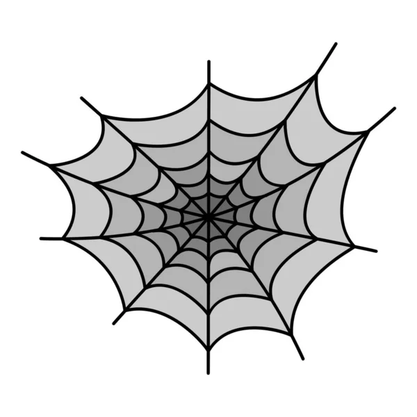 Peligro araña web icono color contorno vector — Vector de stock