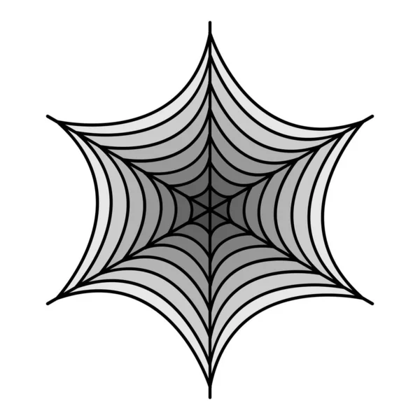小蜘蛛网图标颜色轮廓矢量 — 图库矢量图片