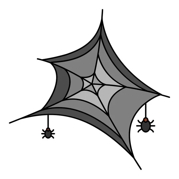 Web图标颜色轮廓矢量上的小蜘蛛 — 图库矢量图片