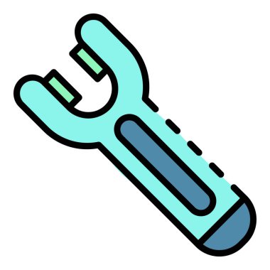 Elektronik sigara ikonu renk ana hatlarını ateşle