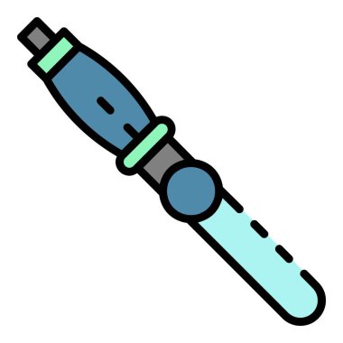 Elektronik sigara simgesi renk ana hatları vektörü