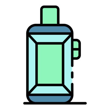 Kutu simgesi buharlaştırma rengi ana hatları vektörü