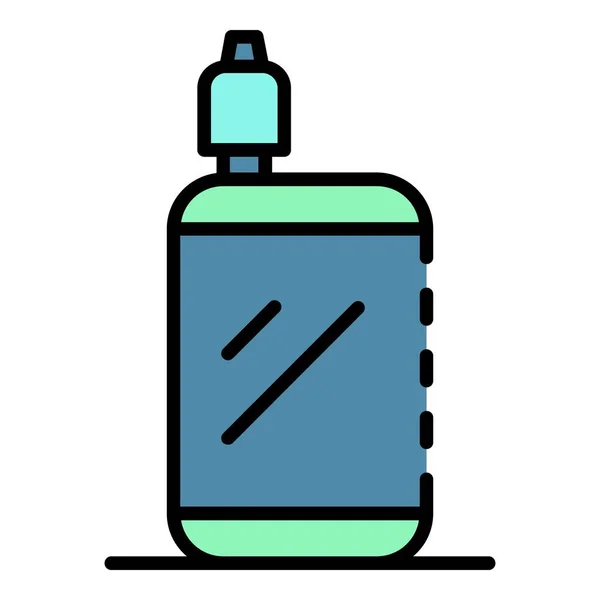 Draagbare vape pictogram kleur omtrek vector — Stockvector