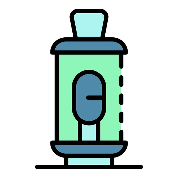 Elektronische Zigarettenpatrone Symbol Farbe Umrissvektor — Stockvektor