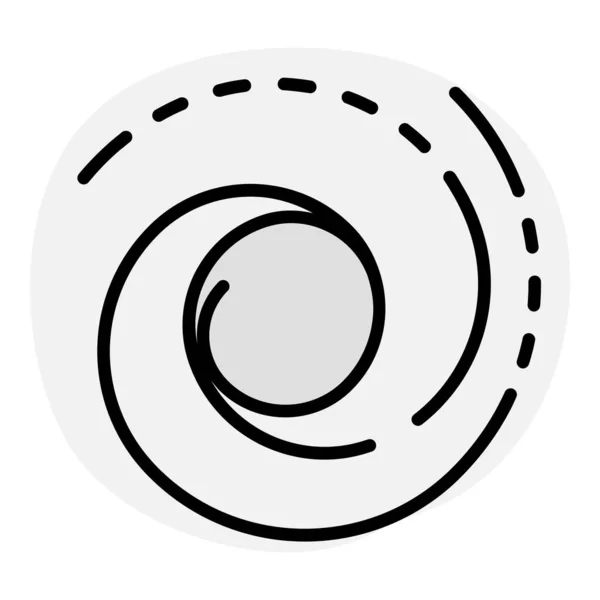 Câble thermique spirale icône couleur contour vecteur — Image vectorielle
