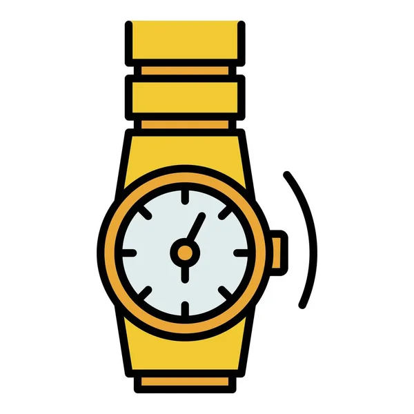 Zlatý vektor barev ikon rapových hodinek — Stockový vektor