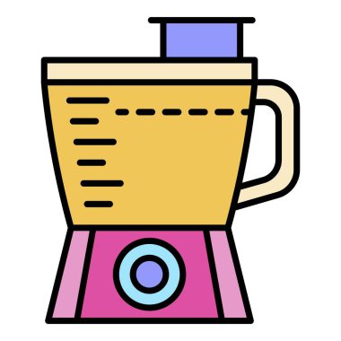 Blender makine simgesi renk ana hatları vektörü